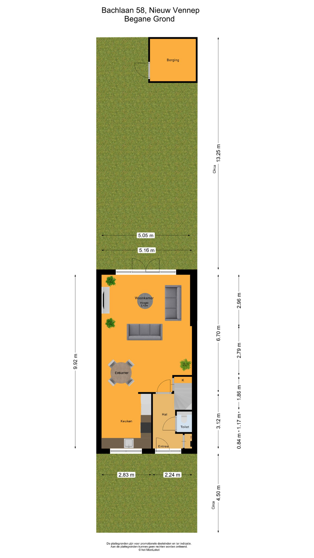 Bachlaan 58 , 2151 GE Nieuw-vennep map